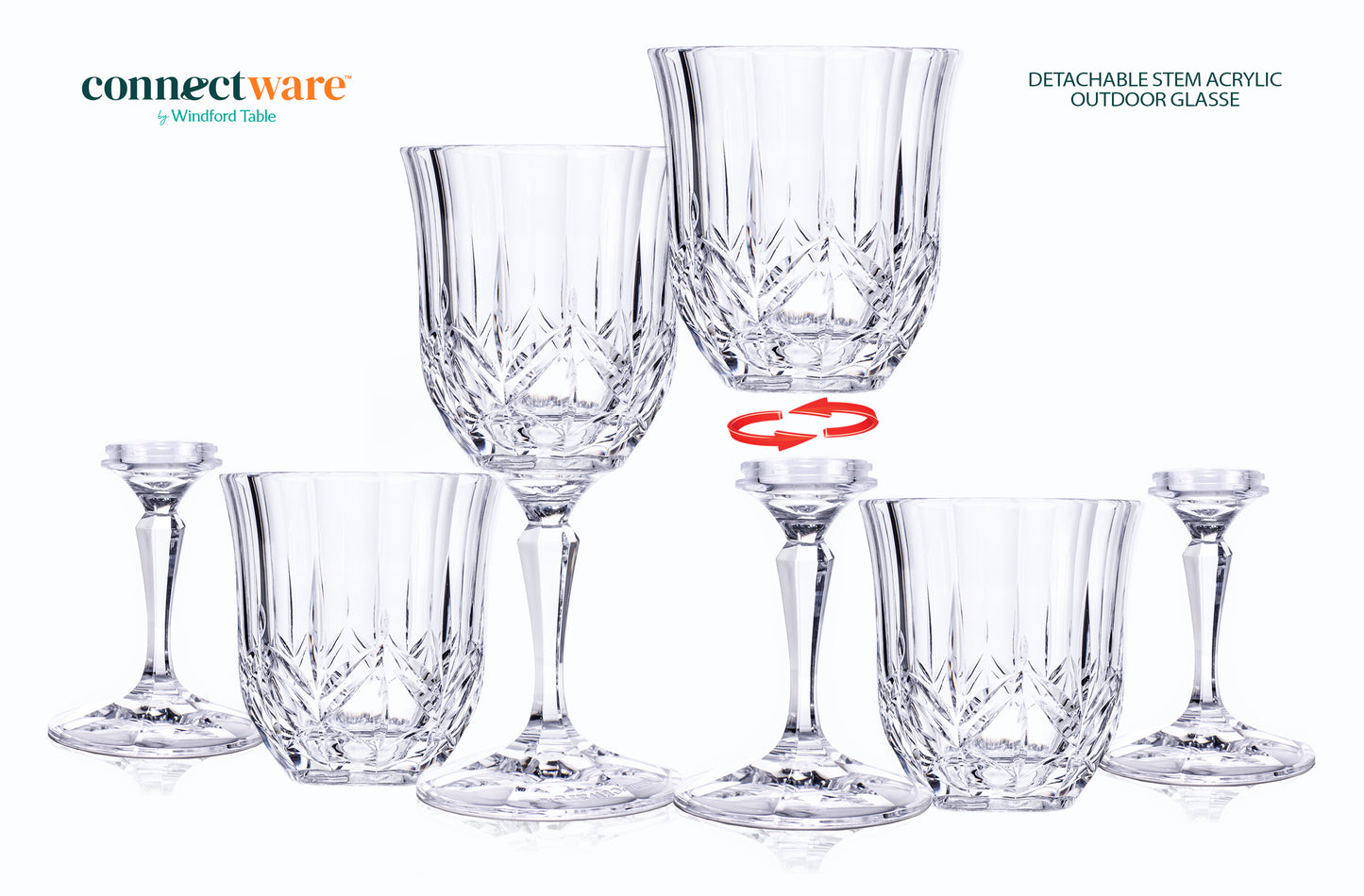 Bogo sale on now, 10 oz Brighton Tumbler with Twist off Stem Gift set of 4