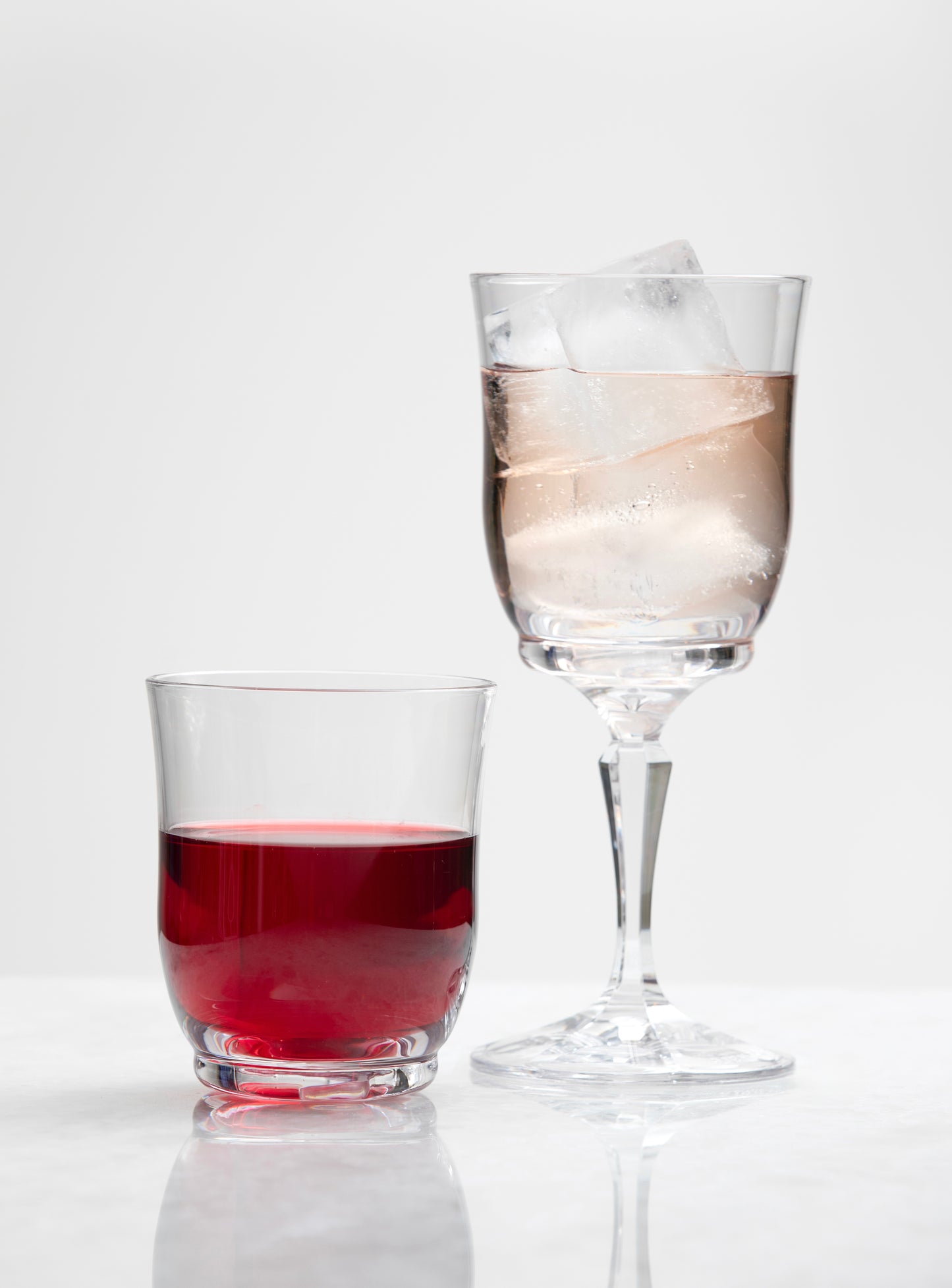 BOGO SALE !! Clear Cut Tumbler with Twist off Stem, Set of 4