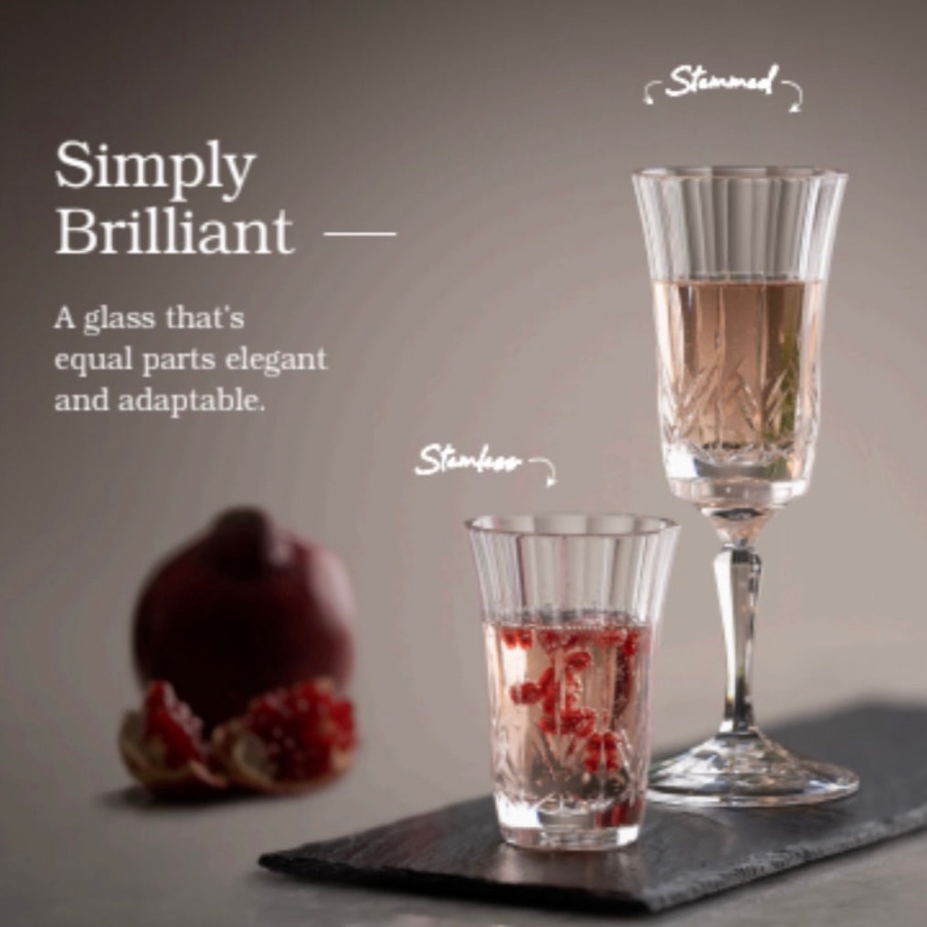 Bogo sale on now, 7 oz Brighton Tumbler with Twist off Stem, Gift Set of 4